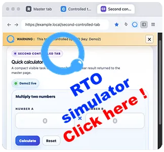 Remote Tab Opener live simulation preview