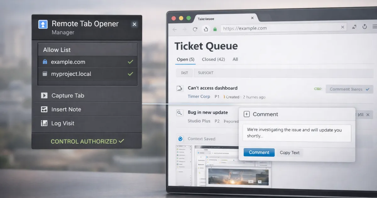 Remote Tab Opener — Control real browser tabs from your own web page (8 ...